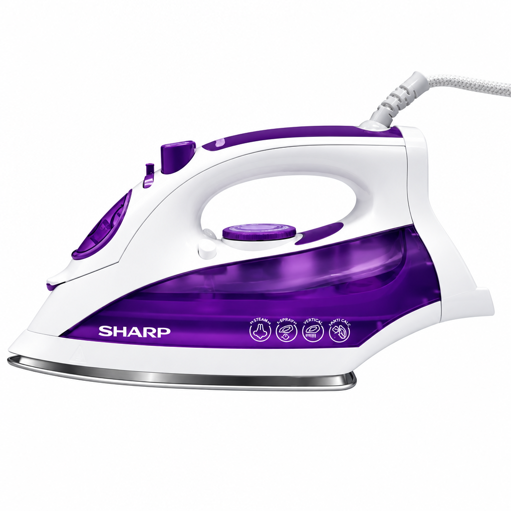 Sharp 2000W Steam Iron with 300ml Water Tank - EI-SH21-P3